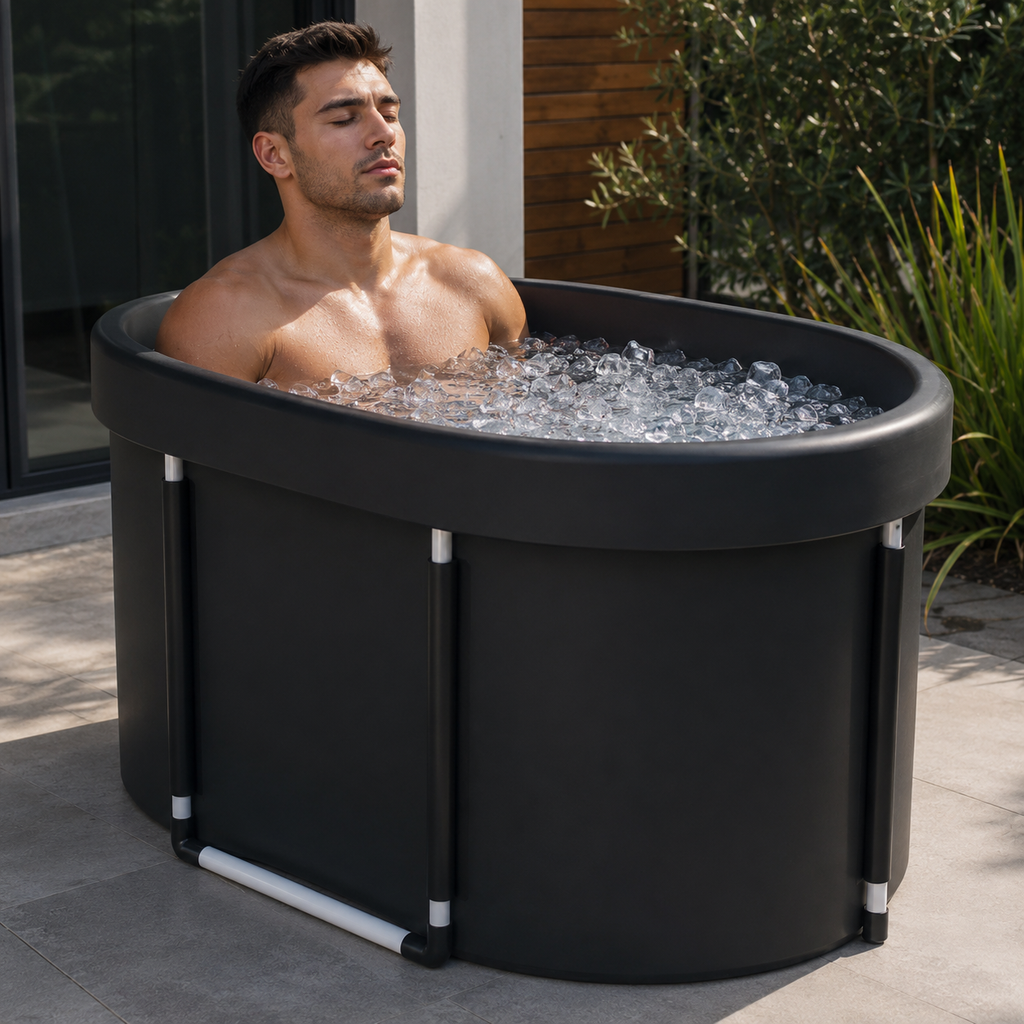 Banheira Portátil para Terapia de Frio e Calor – Recuperação Muscular, Imersão em Gelo e Relaxamento Total