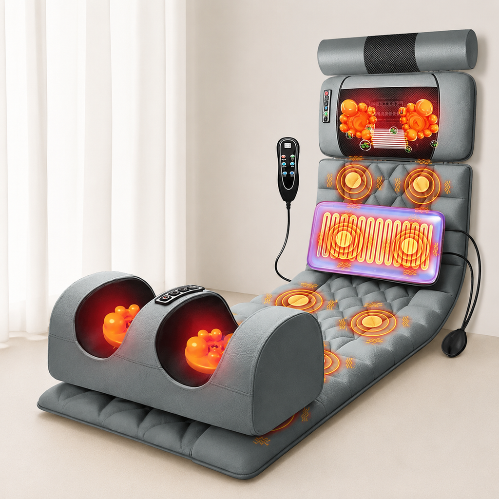 Colchão de Massagem Corporal Elétrico com Aquecimento – Relaxamento Total em Casa