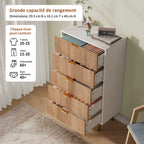 Cómoda NordicHome™ com 5 Gavetas – Móvel de Arrumação Multifuncional