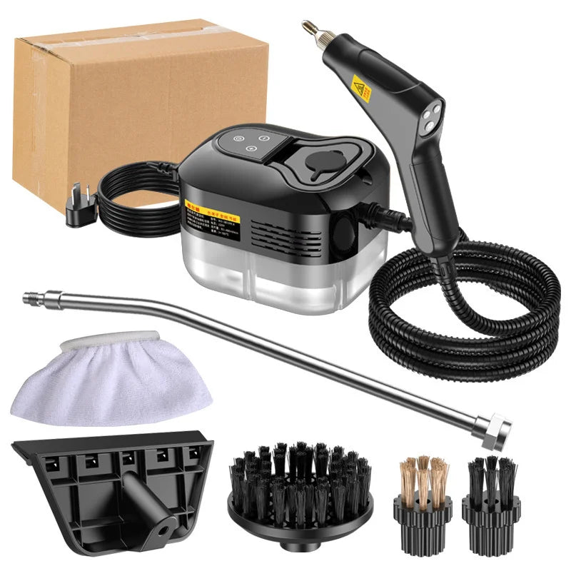 Limpador a Vapor Portátil 2500W de Alta Temperatura – Máquina de Limpeza Profunda para Casa, Cozinha, Carro e Ar Condicionado