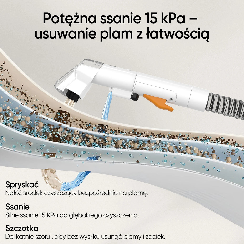 Máquina Portátil de Limpeza Profunda para Estofos e Tapetes – Potência e Resultados Profissionais em Casa