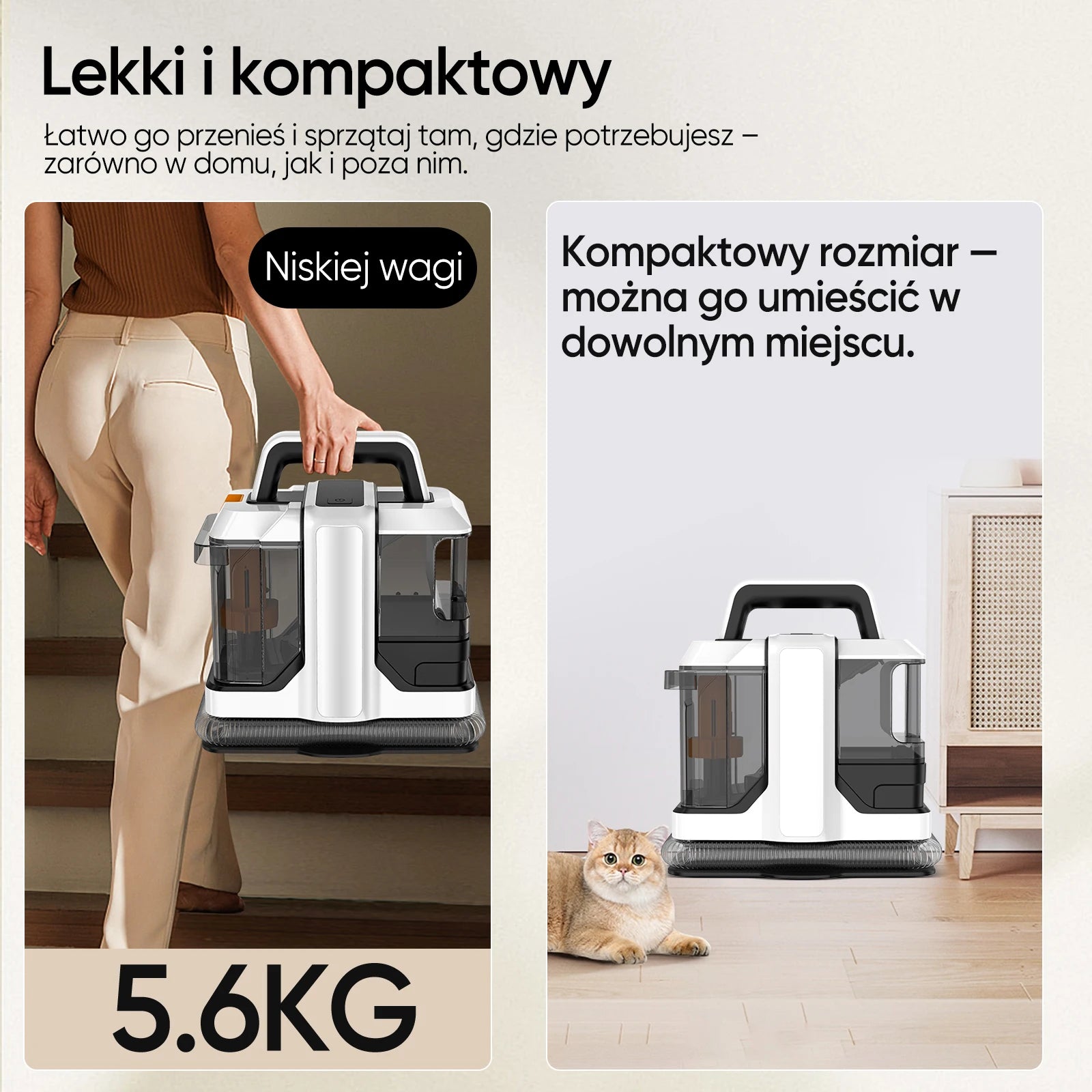 Máquina Portátil de Limpeza Profunda para Estofos e Tapetes – Potência e Resultados Profissionais em Casa