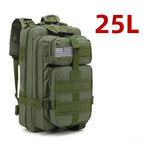 Mochila Tática 25L/50L – Nylon Impermeável para Caminhadas, Viagens e Aventura