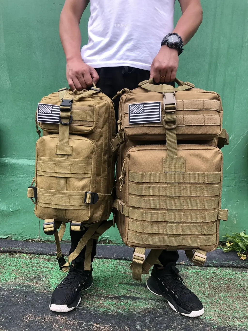 Mochila Tática 25L/50L – Nylon Impermeável para Caminhadas, Viagens e Aventura