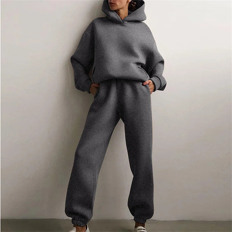 Conjunto Oversized Feminino | Hoodie + Calças Conforto