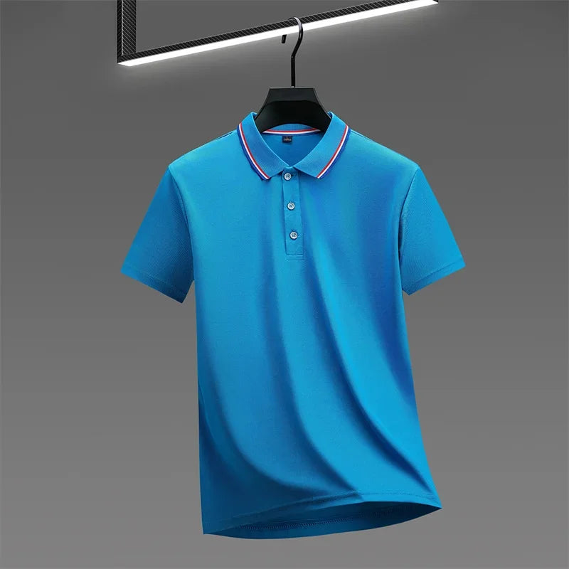 Polo Masculino Casual de Verão, T-Shirt Polo Confortável e Elegante
