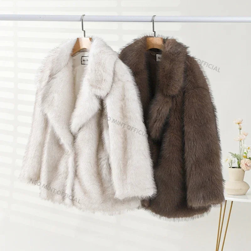 Casaco de Pelo para Mulher – Casaco Elegante de Inverno