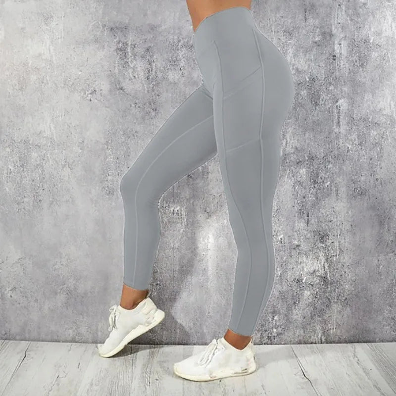 Leggings Fitness de Cintura Alta para Mulher com Bolsos
