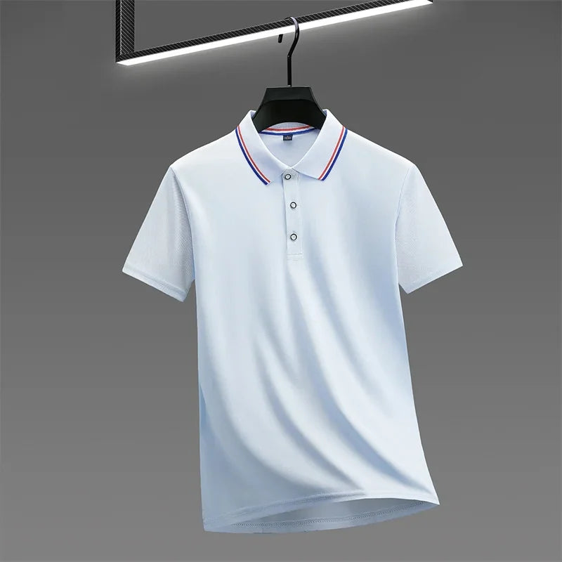 Polo Masculino Casual de Verão, T-Shirt Polo Confortável e Elegante
