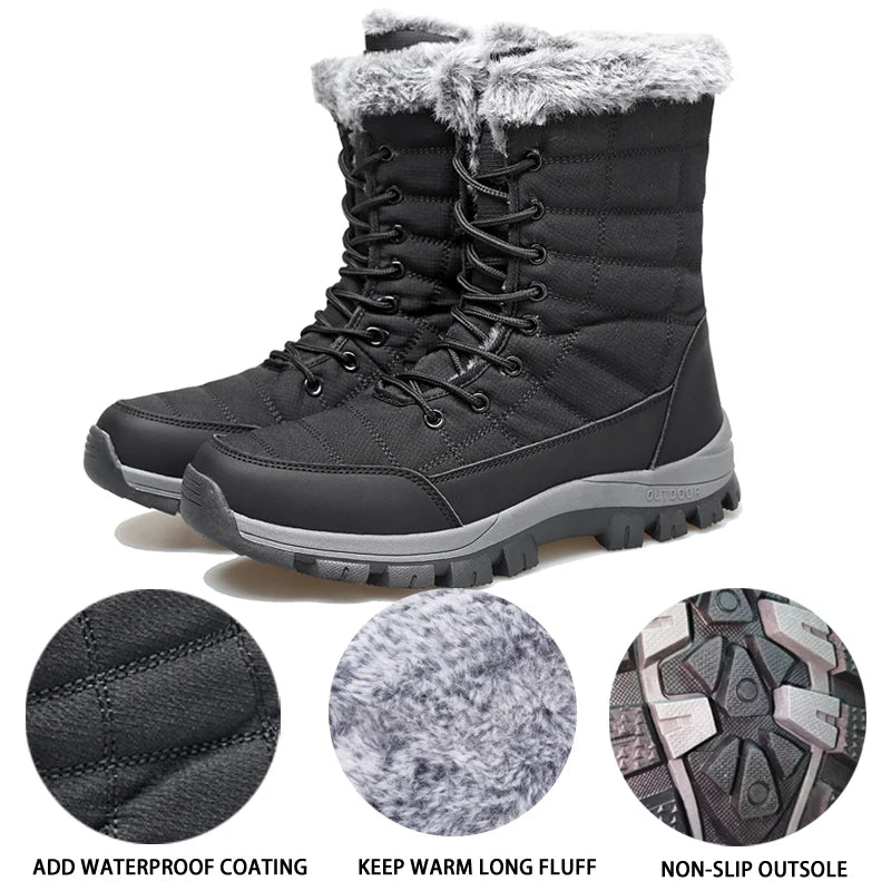 Botas de Inverno Impermeáveis Mid-Calf – Conforto Térmico, Resistência e Estilo Outdoor