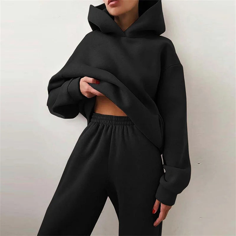 Conjunto Oversized Feminino | Hoodie + Calças Conforto