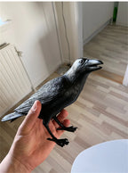 Aplique de Parede Decorativo em Resina “Lucky Bird” – Candeeiro LED Artístico com Corvo para Quarto e Sala (Lâmpada Incluída)