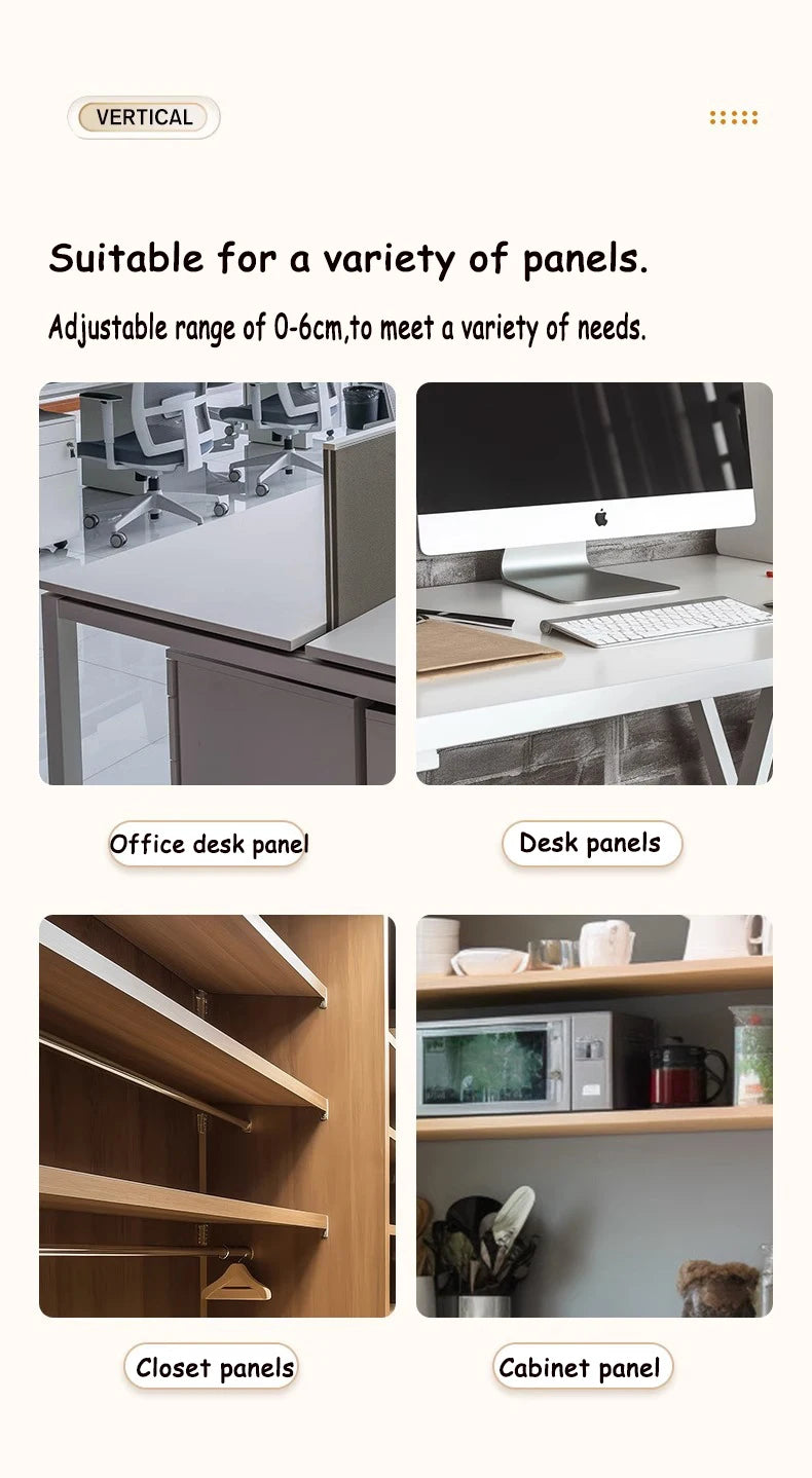 Organizador Telescópico de Cabos para Debaixo da Secretária – Rack Metálico Ajustável sem Perfuração para Escritório e Home Office