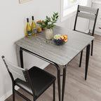 Conjunto de Mesa de Jantar para 2 – Mesa Quadrada com Cadeiras, Ideal para Cozinhas Pequenas e Apartamentos (Rustic Brown)