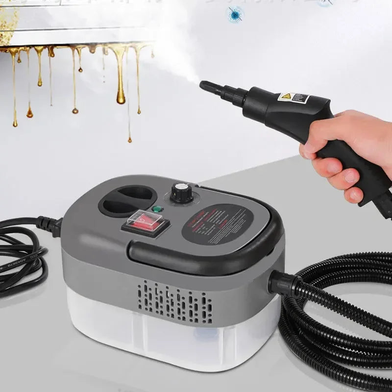 Limpador a Vapor Portátil 2500W de Alta Temperatura – Máquina de Limpeza Profunda para Casa, Cozinha, Carro e Ar Condicionado