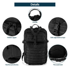 Mochila Tática 25L/50L – Nylon Impermeável para Caminhadas, Viagens e Aventura