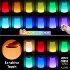 Candeeiro Noturno LED RGB 13 Cores com Comando e Touch
