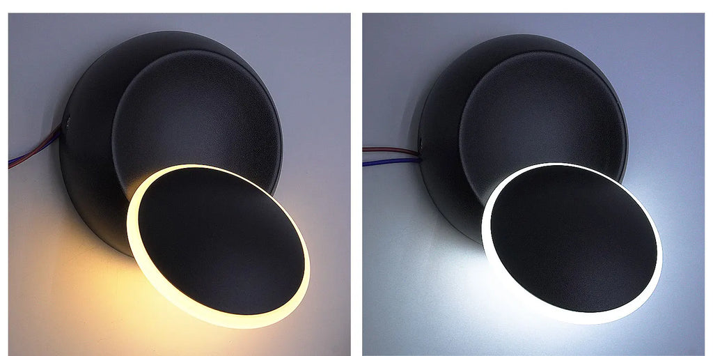 Candeeiro de Parede LED Moderno 5W com Rotação de 350° – Aplique Ajustável para Sala e Quarto