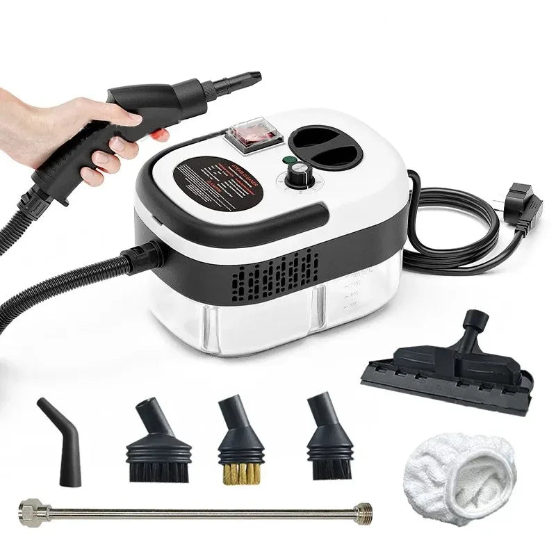 Limpador a Vapor Portátil 2500W de Alta Temperatura – Máquina de Limpeza Profunda para Casa, Cozinha, Carro e Ar Condicionado