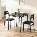 Conjunto de Mesa de Jantar para 2 – Mesa Quadrada com Cadeiras, Ideal para Cozinhas Pequenas e Apartamentos (Rustic Brown)