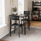 Conjunto de Mesa de Jantar para 2 – Mesa Quadrada com Cadeiras, Ideal para Cozinhas Pequenas e Apartamentos (Rustic Brown)