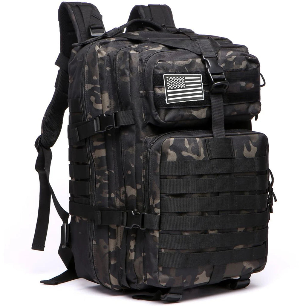 Mochila Tática 25L/50L – Nylon Impermeável para Caminhadas, Viagens e Aventura