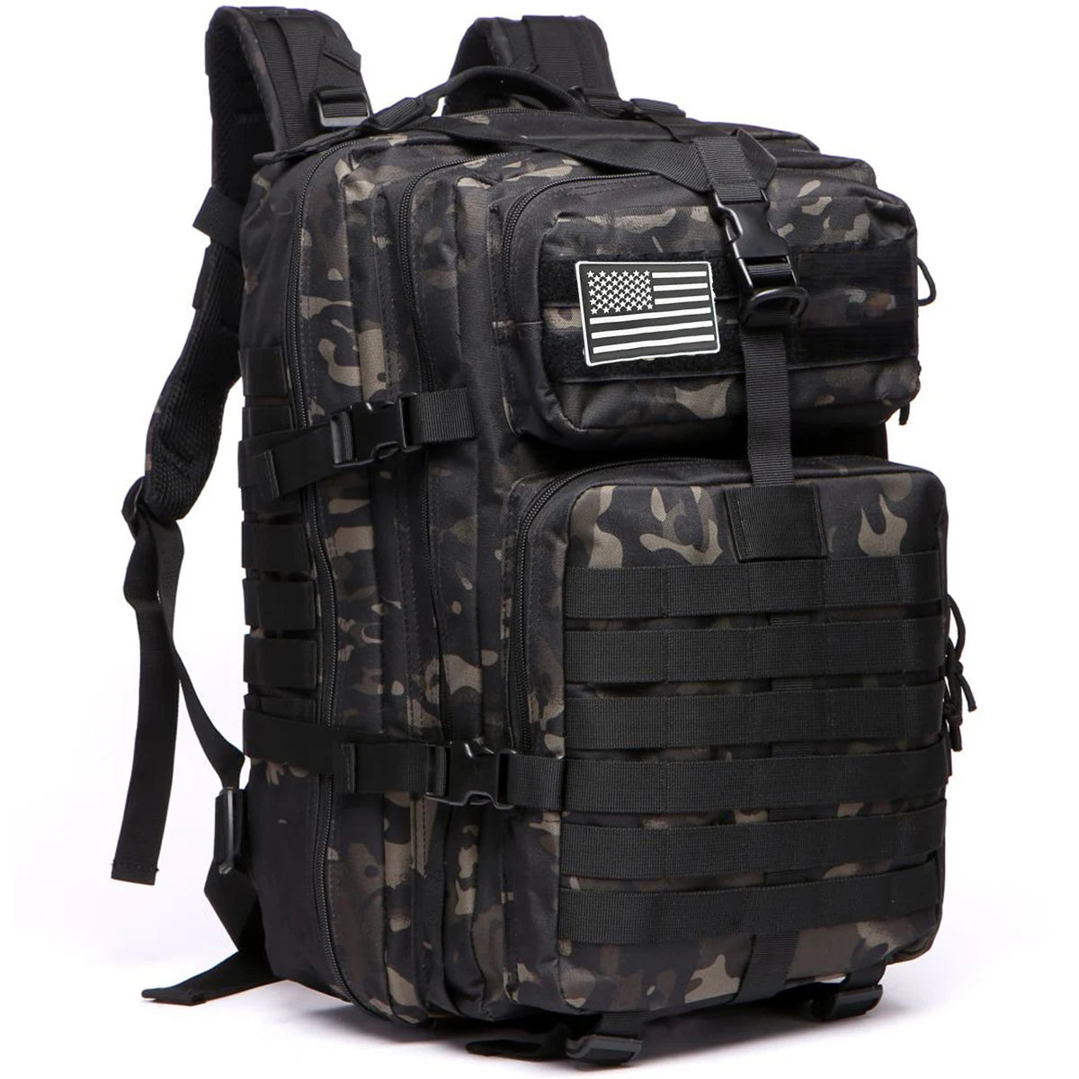 Mochila Tática 25L/50L – Nylon Impermeável para Caminhadas, Viagens e Aventura