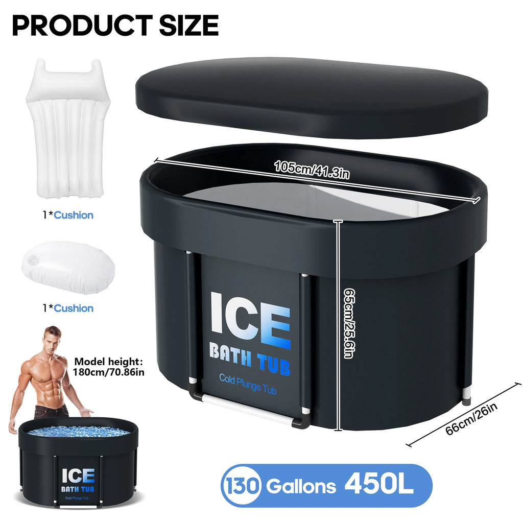 Banheira Portátil para Terapia de Frio e Calor – Recuperação Muscular, Imersão em Gelo e Relaxamento Total