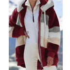 Casaco Oversized de Inverno com Capuz | Casaco Peluche Quente e Confortável