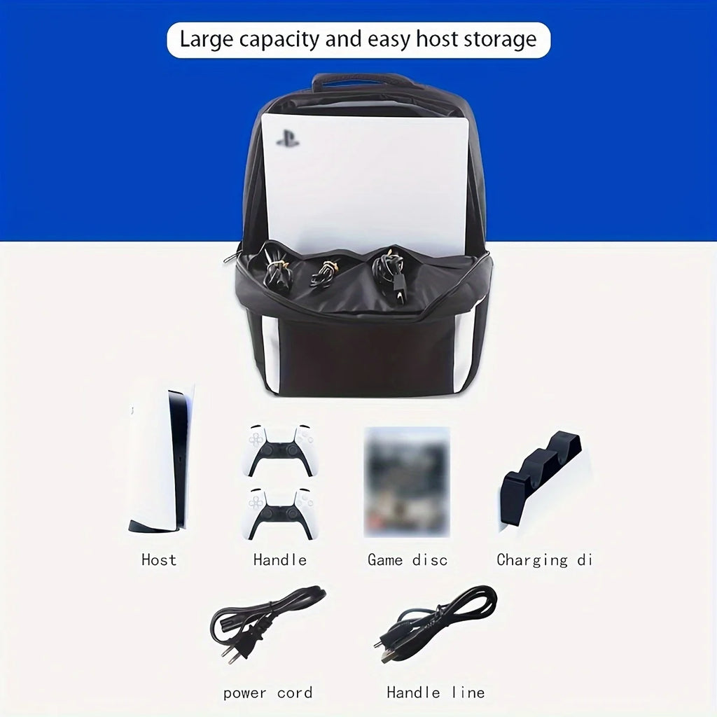 Mochila de Transporte para PS5 – Bolsa Protetora para Consola, Comandos e Acessórios Gaming