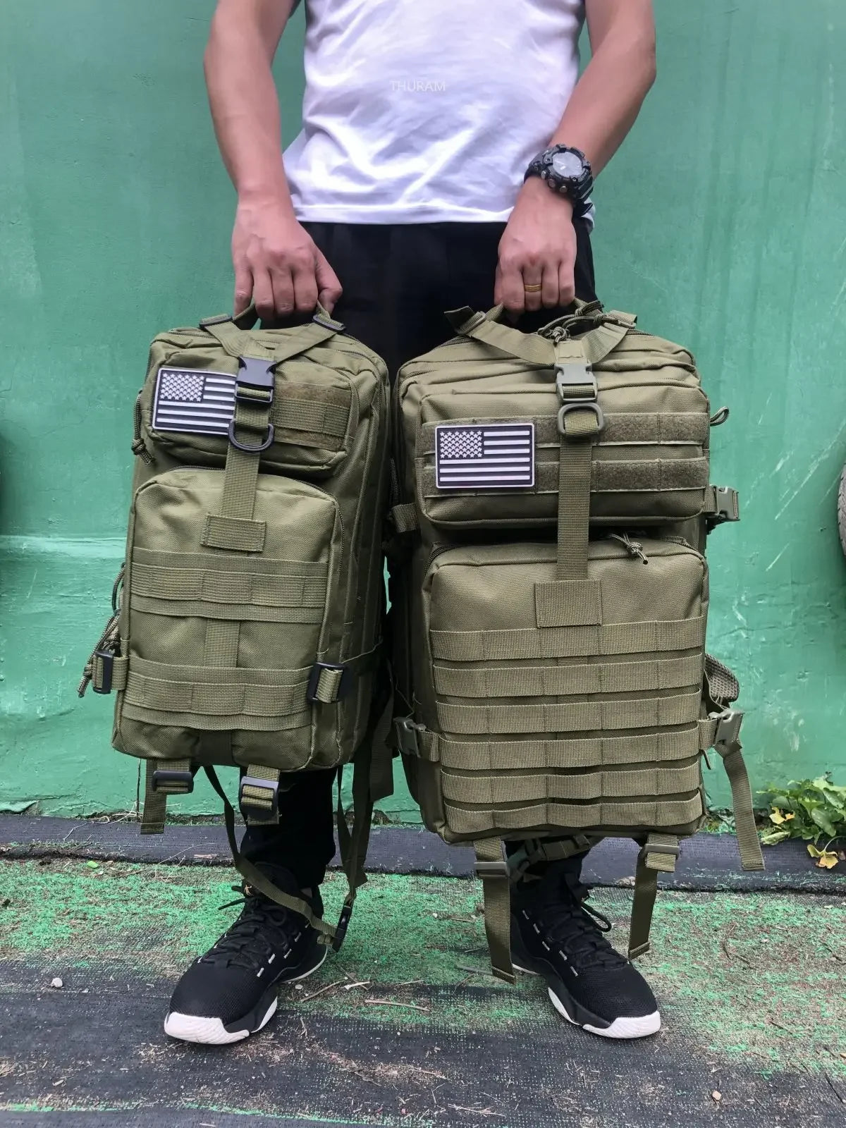 Mochila Tática 25L/50L – Nylon Impermeável para Caminhadas, Viagens e Aventura