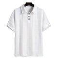 Polo Masculino de Verão em Jacquard com Padrão Xadrez Texturizado – Estilo Casual Elegante