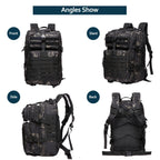 Mochila Tática 25L/50L – Nylon Impermeável para Caminhadas, Viagens e Aventura