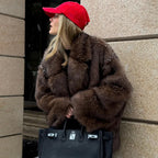 Casaco de Pelo para Mulher – Casaco Elegante de Inverno