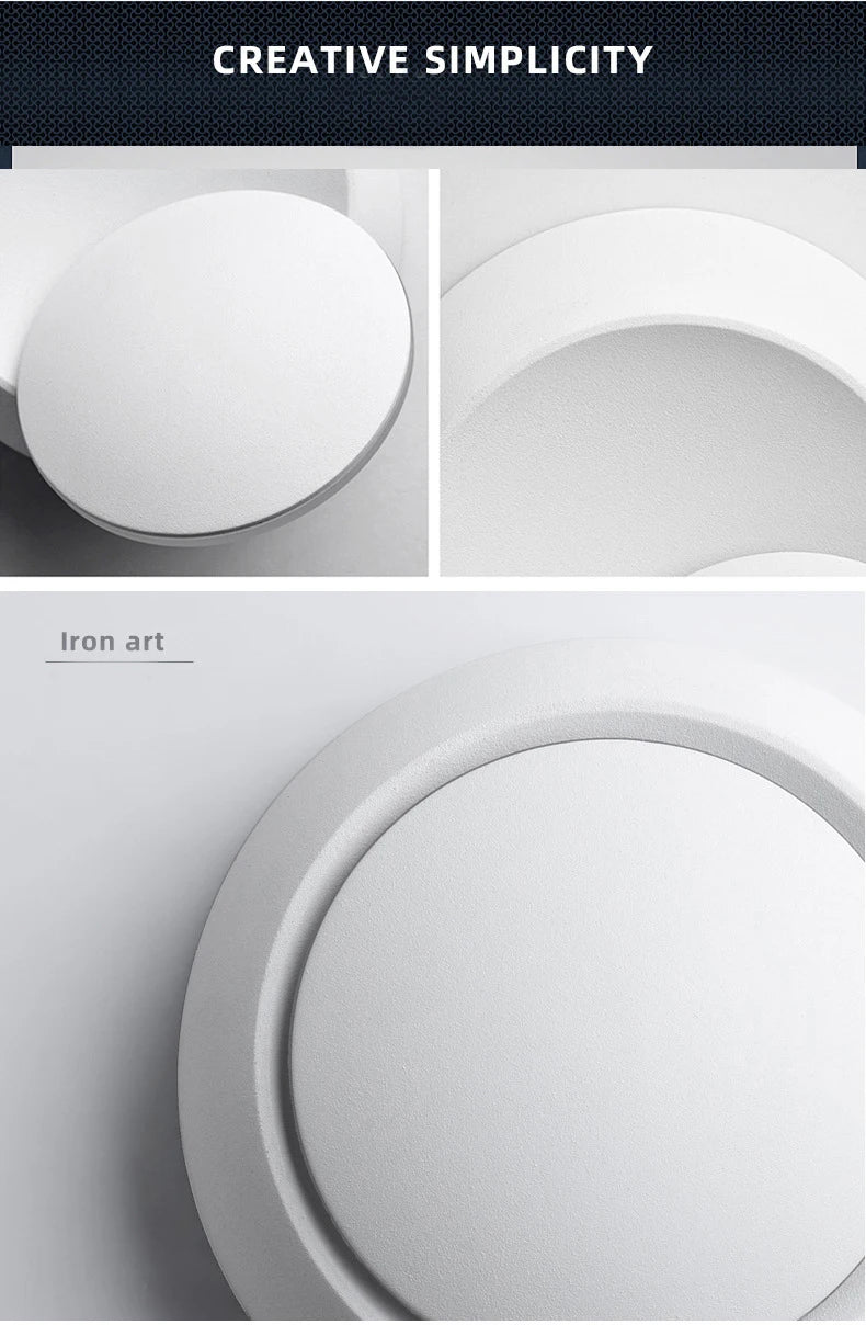 Candeeiro de Parede LED Moderno 5W com Rotação de 350° – Aplique Ajustável para Sala e Quarto