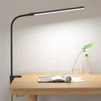 Candeeiro de Secretária LED com Dupla Cabeça e Pinça – Dimerizável, Ideal para Monitor, Escritório e Leitura