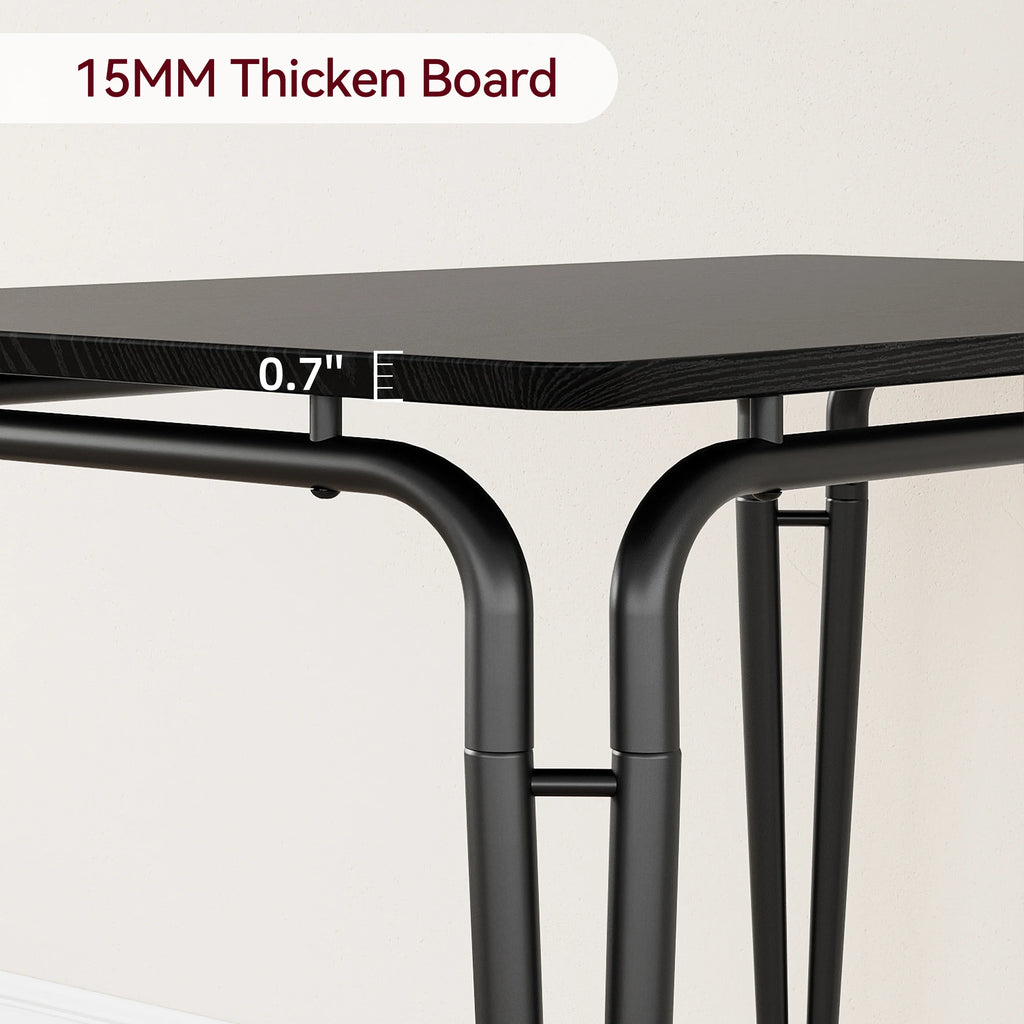 Conjunto de Mesa de Jantar para 2 – Mesa Quadrada com Cadeiras, Ideal para Cozinhas Pequenas e Apartamentos (Rustic Brown)