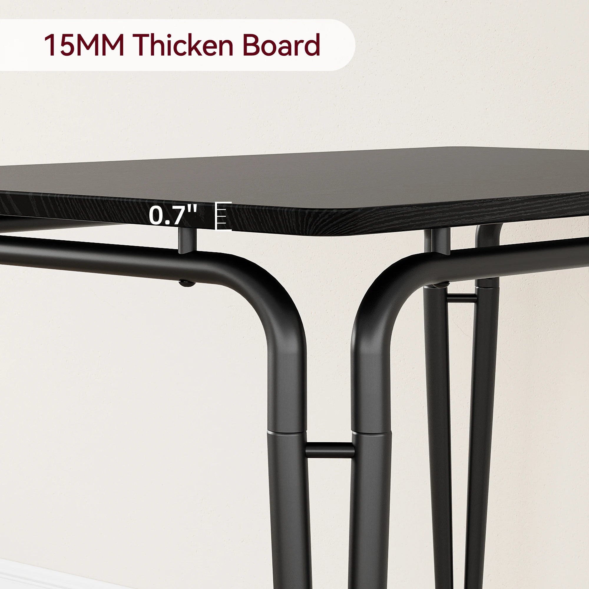 Conjunto de Mesa de Jantar para 2 – Mesa Quadrada com Cadeiras, Ideal para Cozinhas Pequenas e Apartamentos (Rustic Brown)