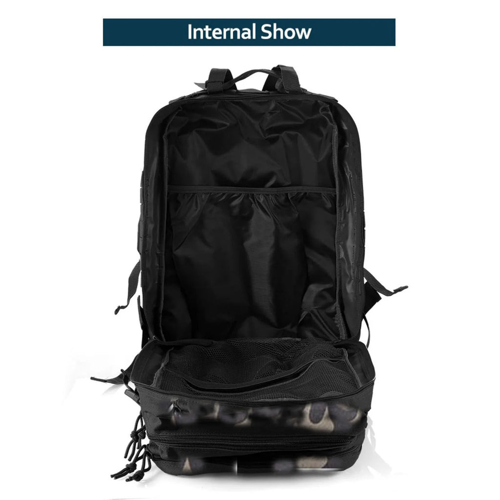 Mochila Tática 25L/50L – Nylon Impermeável para Caminhadas, Viagens e Aventura