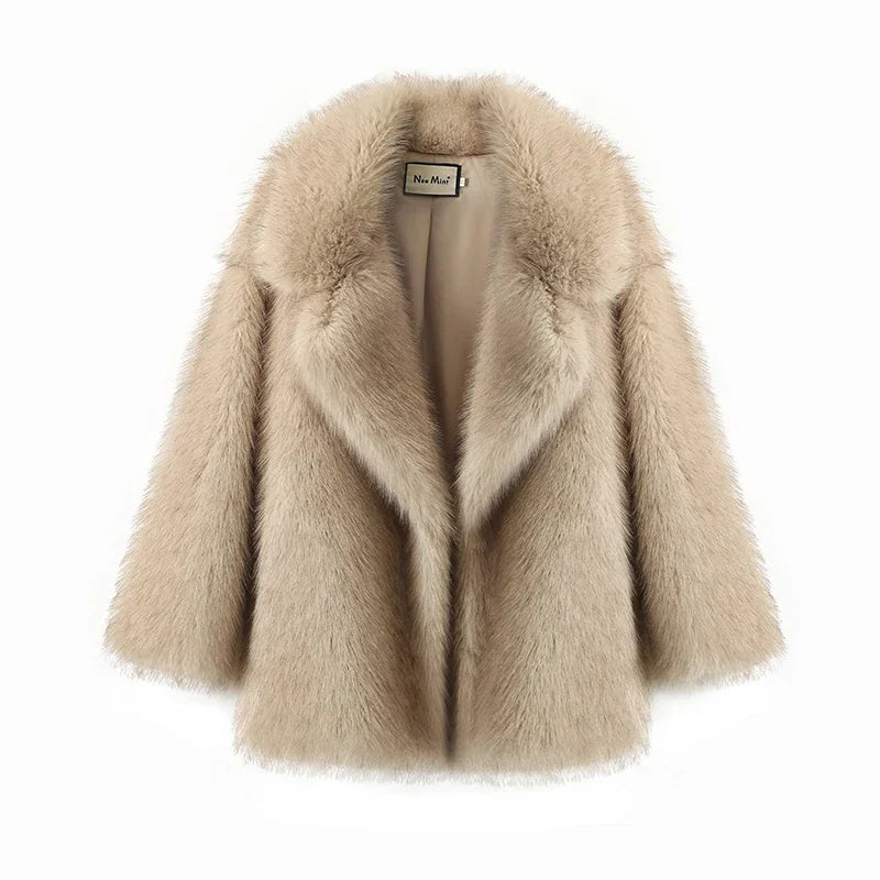 Casaco de Pelo para Mulher – Casaco Elegante de Inverno