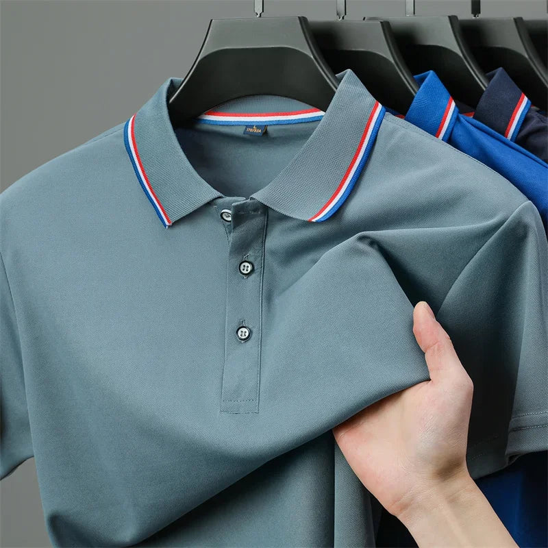 Polo Masculino Casual de Verão, T-Shirt Polo Confortável e Elegante