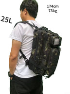 Mochila Tática 25L/50L – Nylon Impermeável para Caminhadas, Viagens e Aventura
