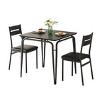 Conjunto de Mesa de Jantar para 2 – Mesa Quadrada com Cadeiras, Ideal para Cozinhas Pequenas e Apartamentos (Rustic Brown)