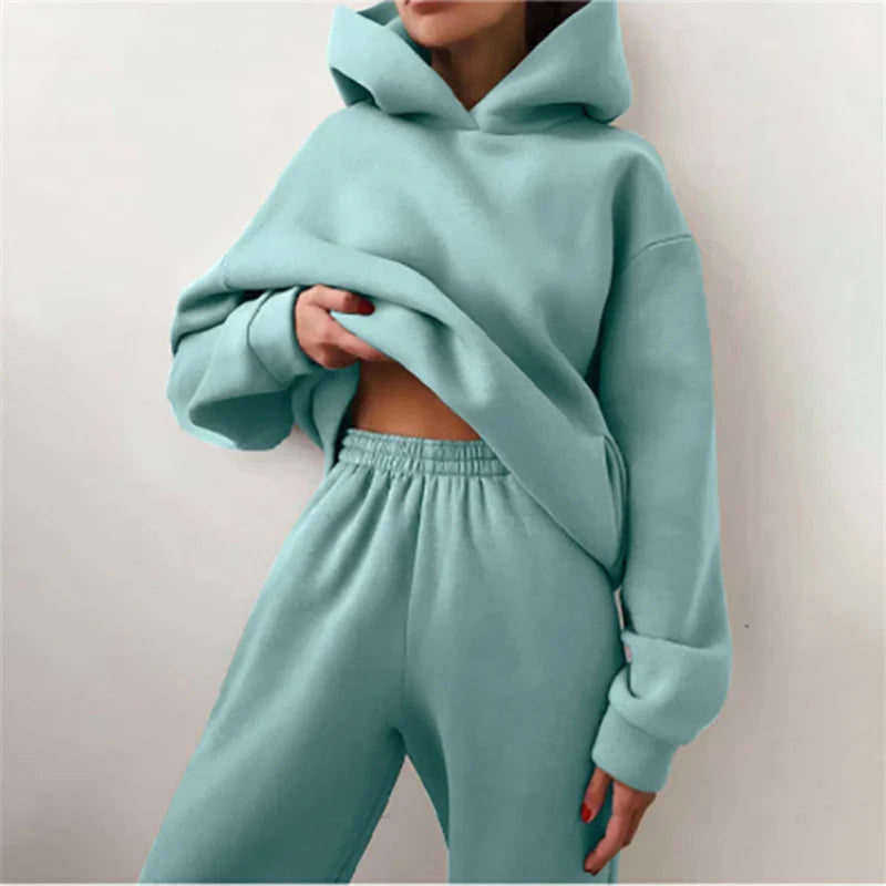 Conjunto Oversized Feminino | Hoodie + Calças Conforto