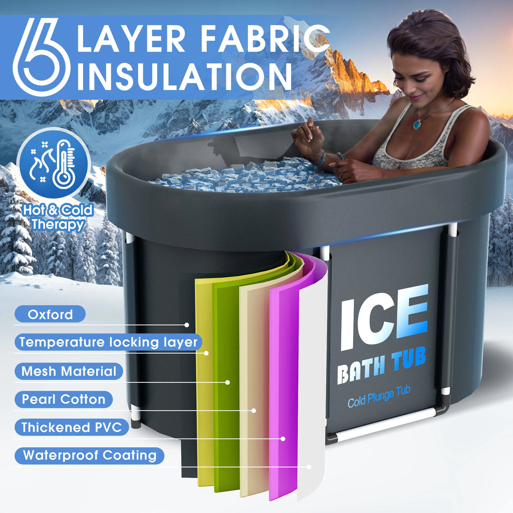 Banheira Portátil para Terapia de Frio e Calor – Recuperação Muscular, Imersão em Gelo e Relaxamento Total