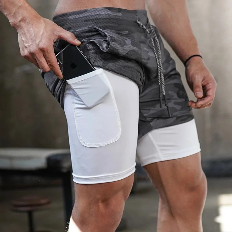 Calções Desportivos 2 em 1 para Homem – Conforto e Performance no Treino