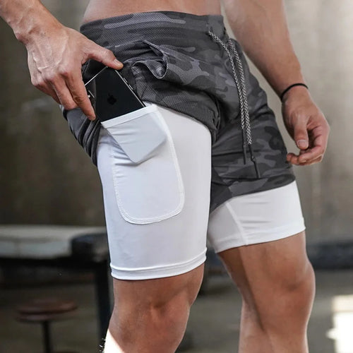 Calções Desportivos 2 em 1 para Homem – Conforto e Performance no Treino