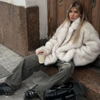 Casaco de Pelo para Mulher – Casaco Elegante de Inverno