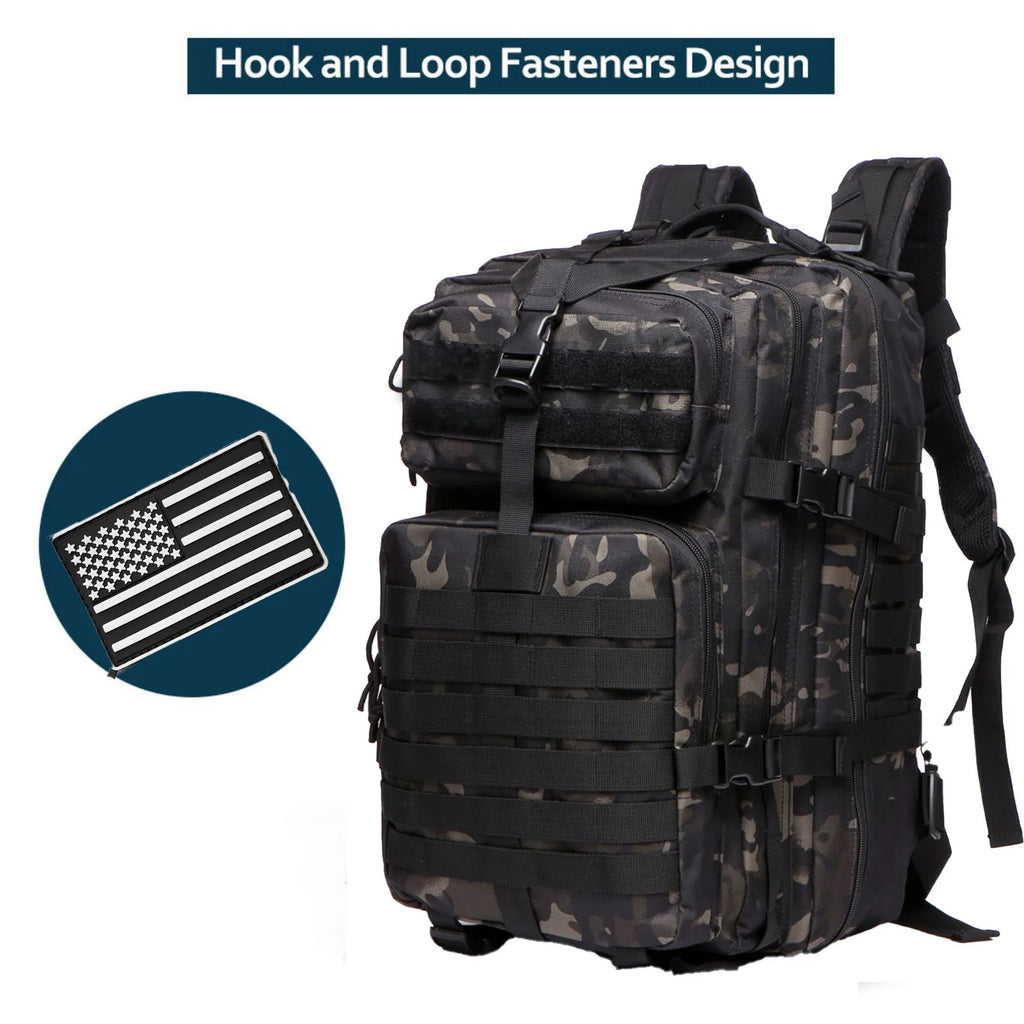 Mochila Tática 25L/50L – Nylon Impermeável para Caminhadas, Viagens e Aventura