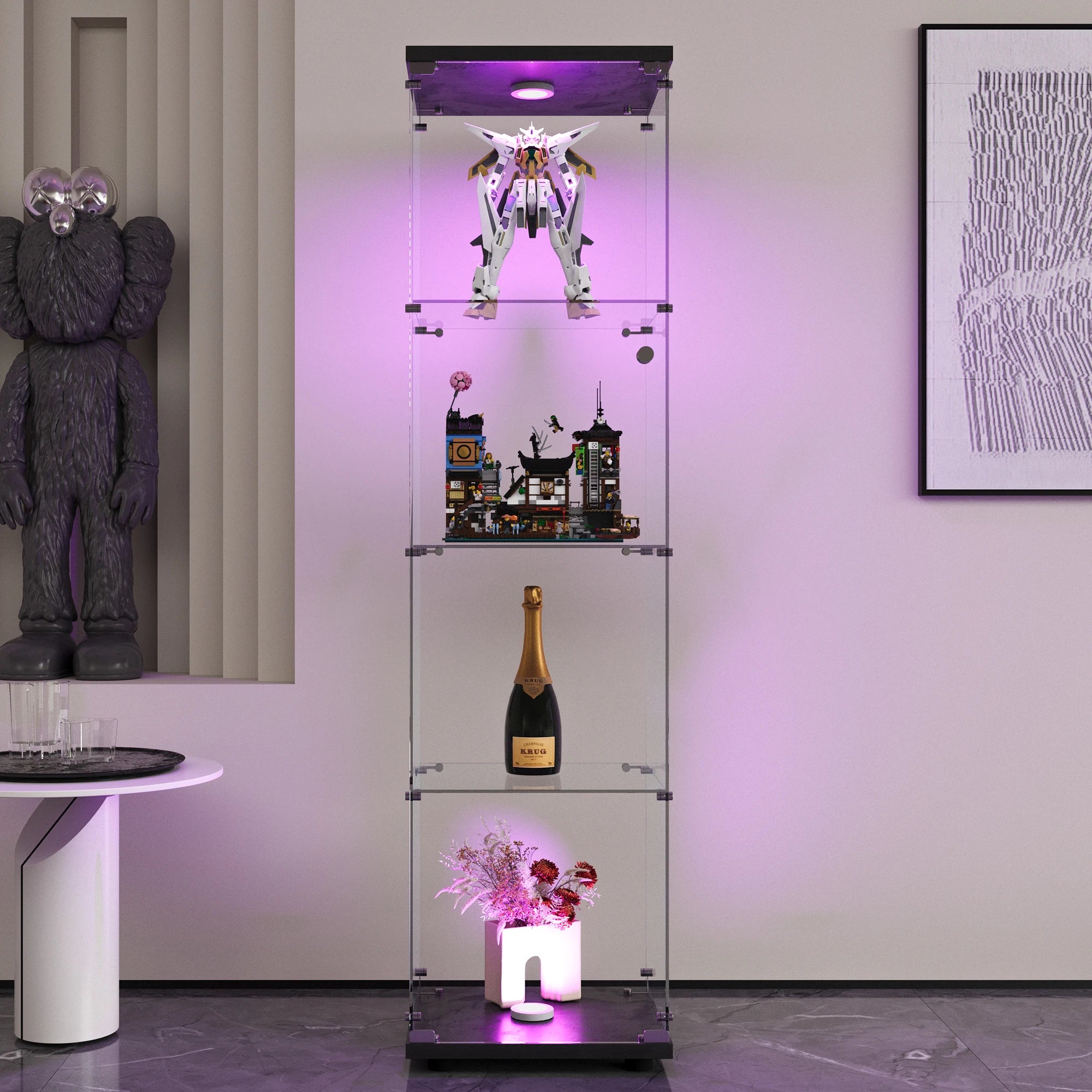Vitrine de Vidro Moderna com Iluminação LED